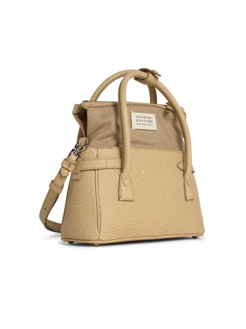 '5Ac East West' Cream Leather Bag