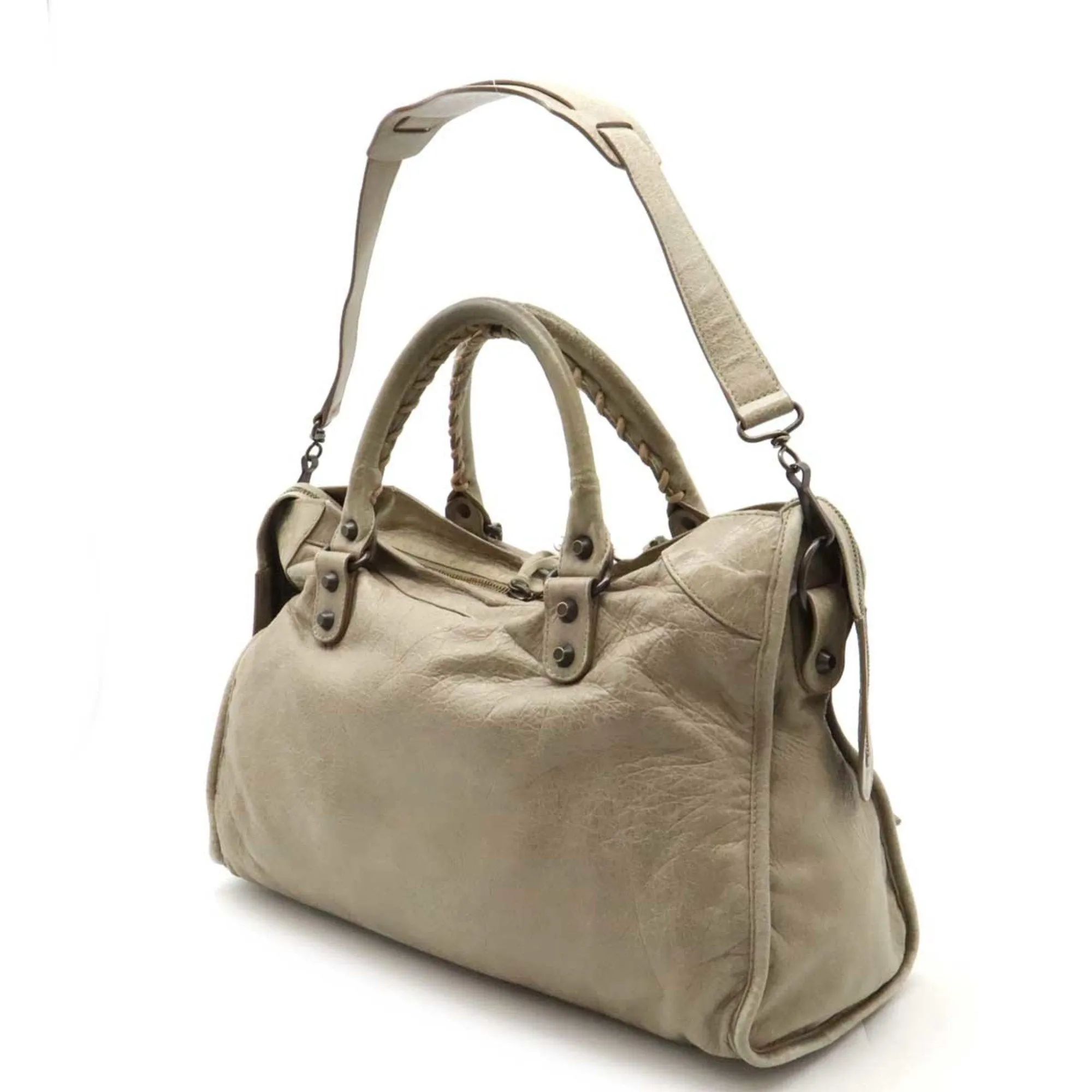 Balenciaga Leather Handbag Shoulder Bag (Pre-Owned)