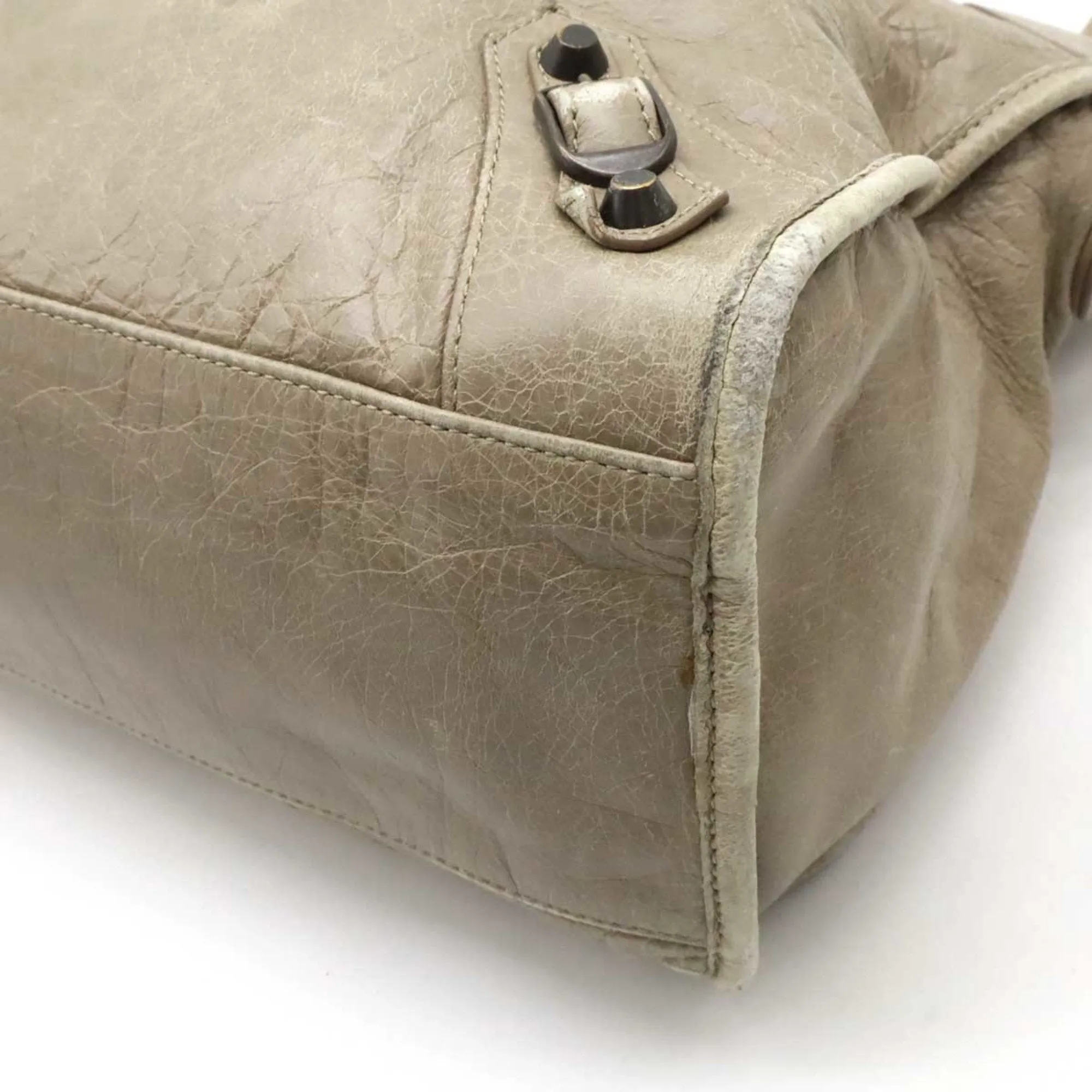 Balenciaga Leather Handbag Shoulder Bag (Pre-Owned)