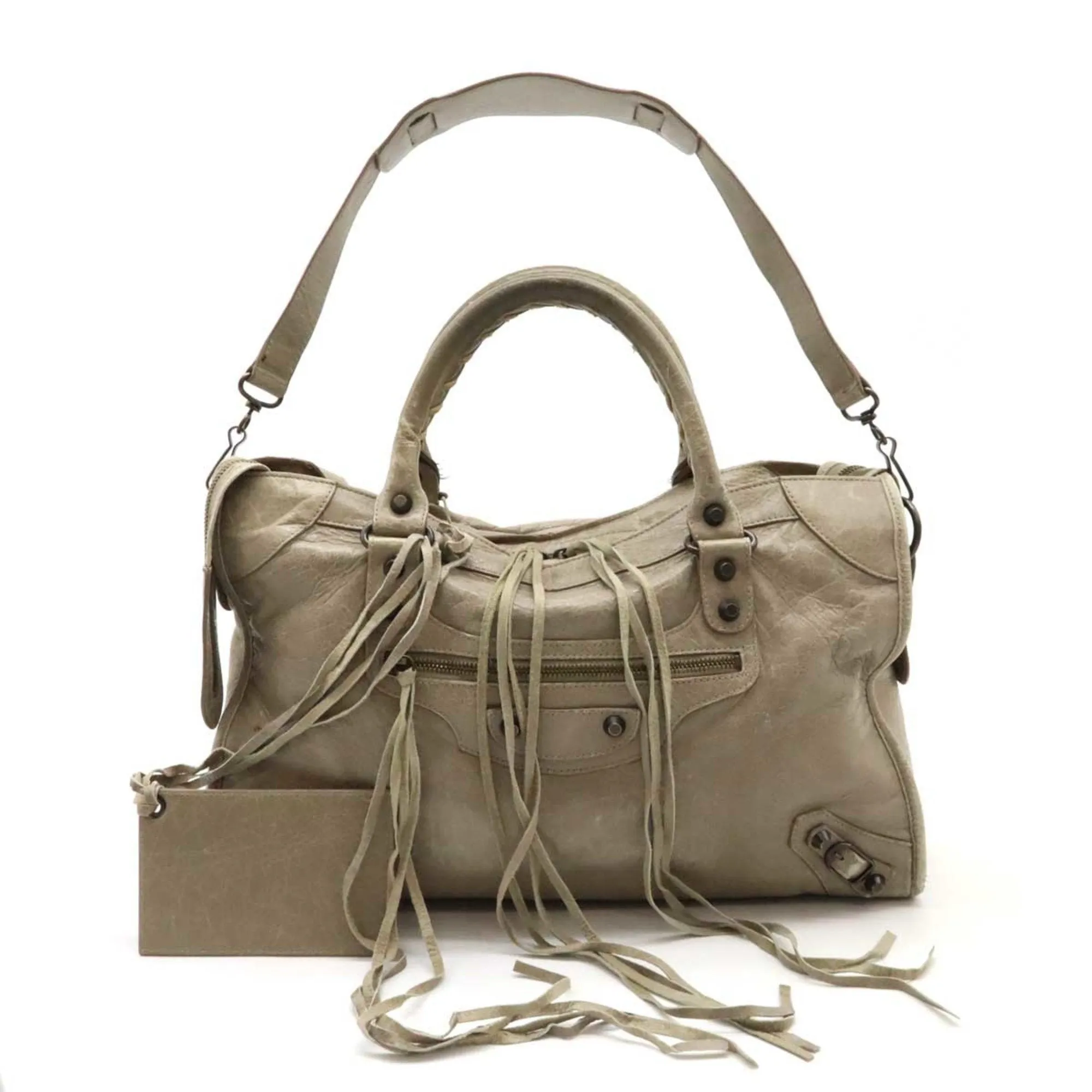 Balenciaga Leather Handbag Shoulder Bag (Pre-Owned)