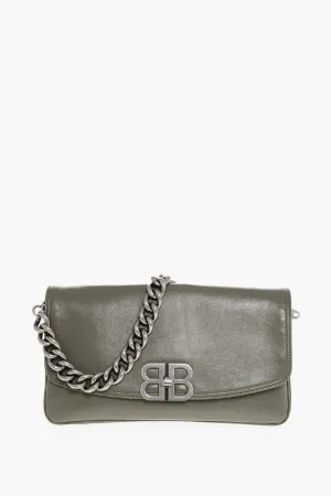 Balenciaga Leather Soft Flap Shoulder Bag