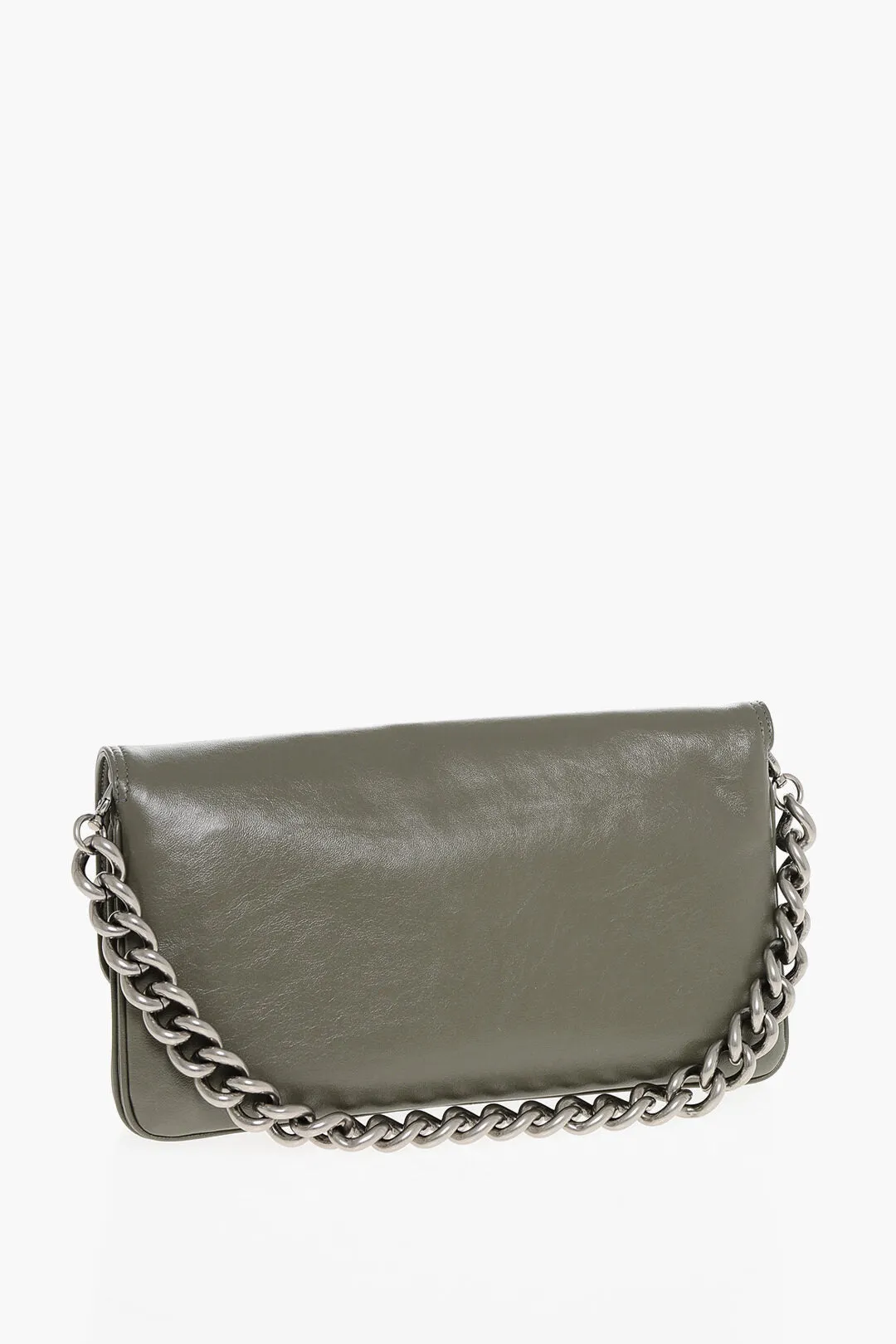 Balenciaga Leather Soft Flap Shoulder Bag