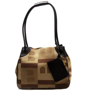 Bally  Canvas Leather Shoulder Bag (Pre-Owned)