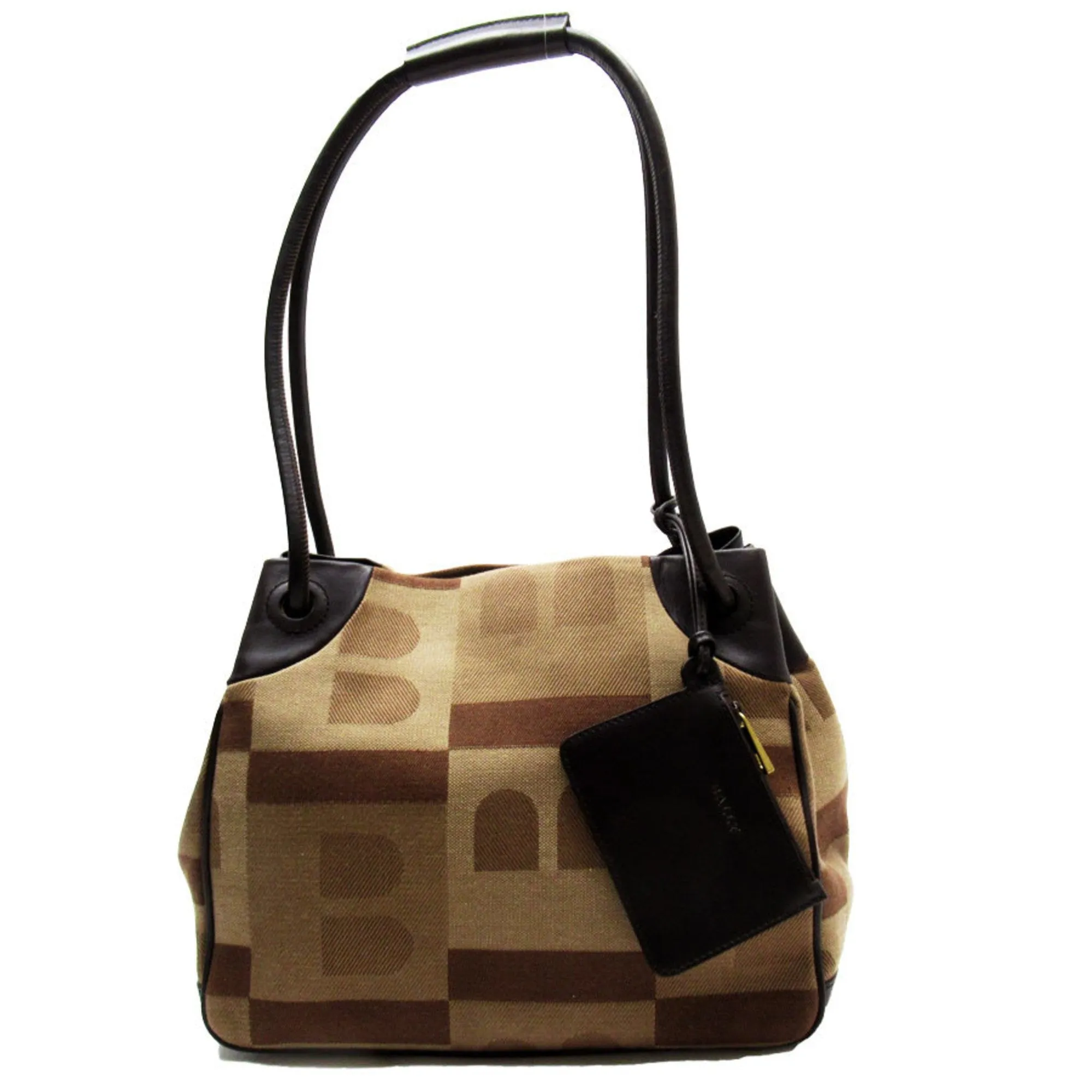 Bally  Canvas Leather Shoulder Bag (Pre-Owned)