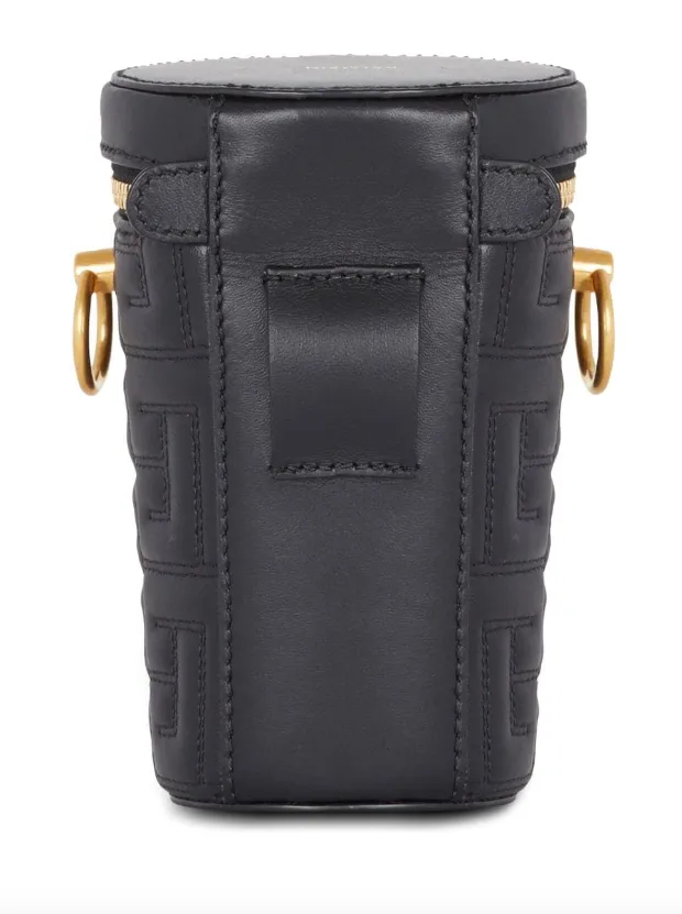 Balmain 1945 quilted leather minaudi??re bag