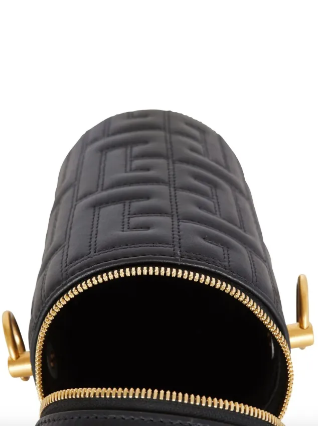 Balmain 1945 quilted leather minaudi??re bag