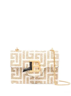 Balmain small-sized bicolour leather monogram coin wallet