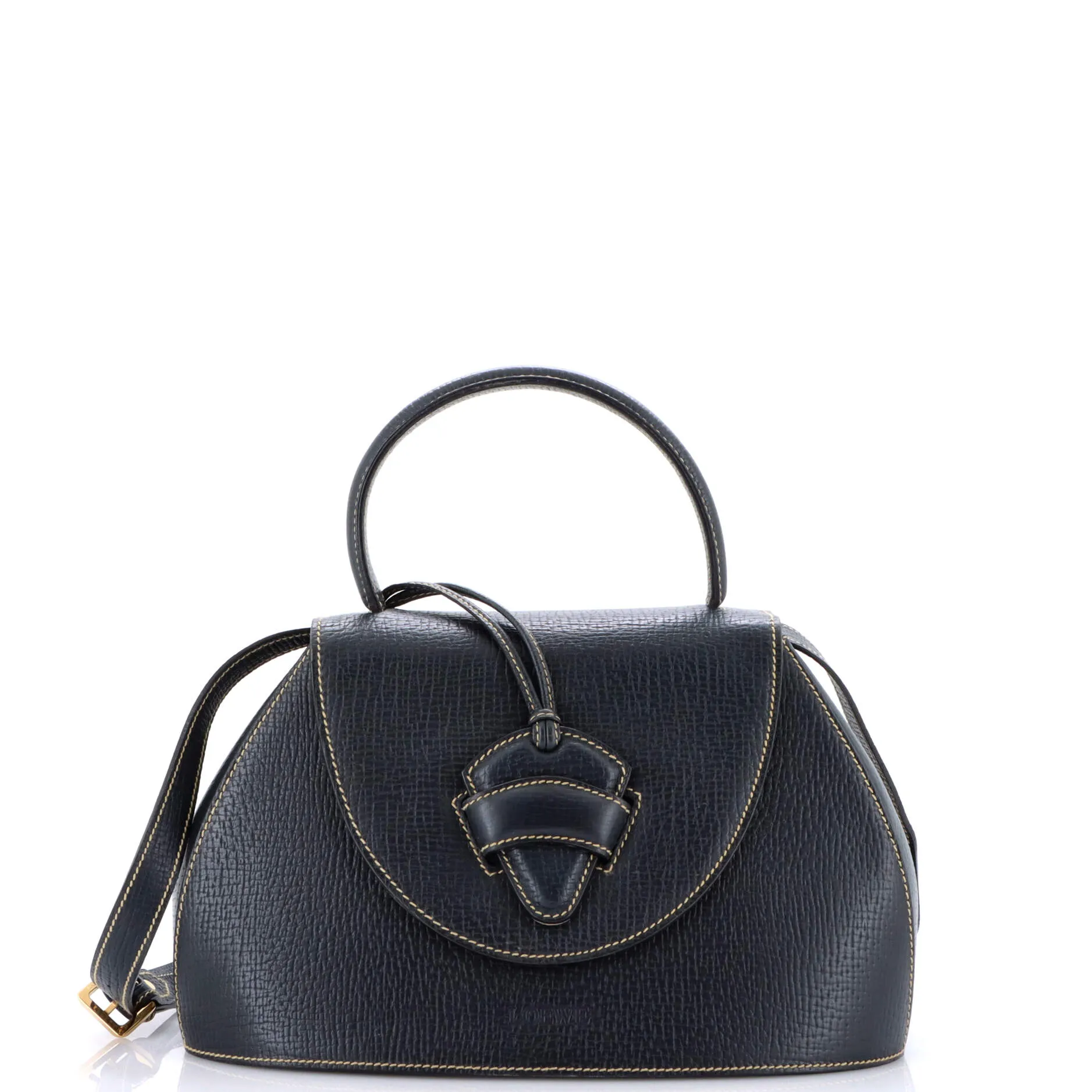 Barcelona Dome Top Handle Bag Leather Medium