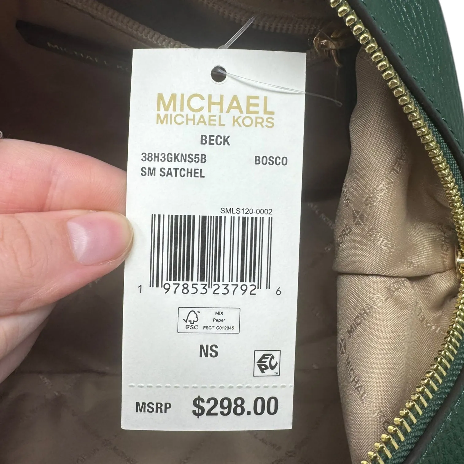 Beck Satchel Handbag Designer By Michael Kors  Size: Small