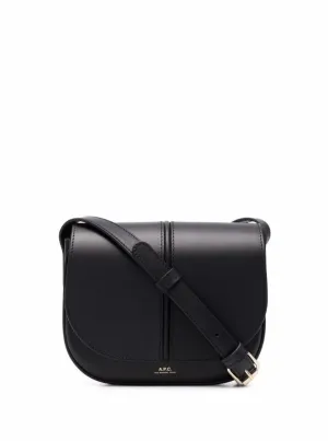 Betty Crossbody Bag In Black Leather With Logo