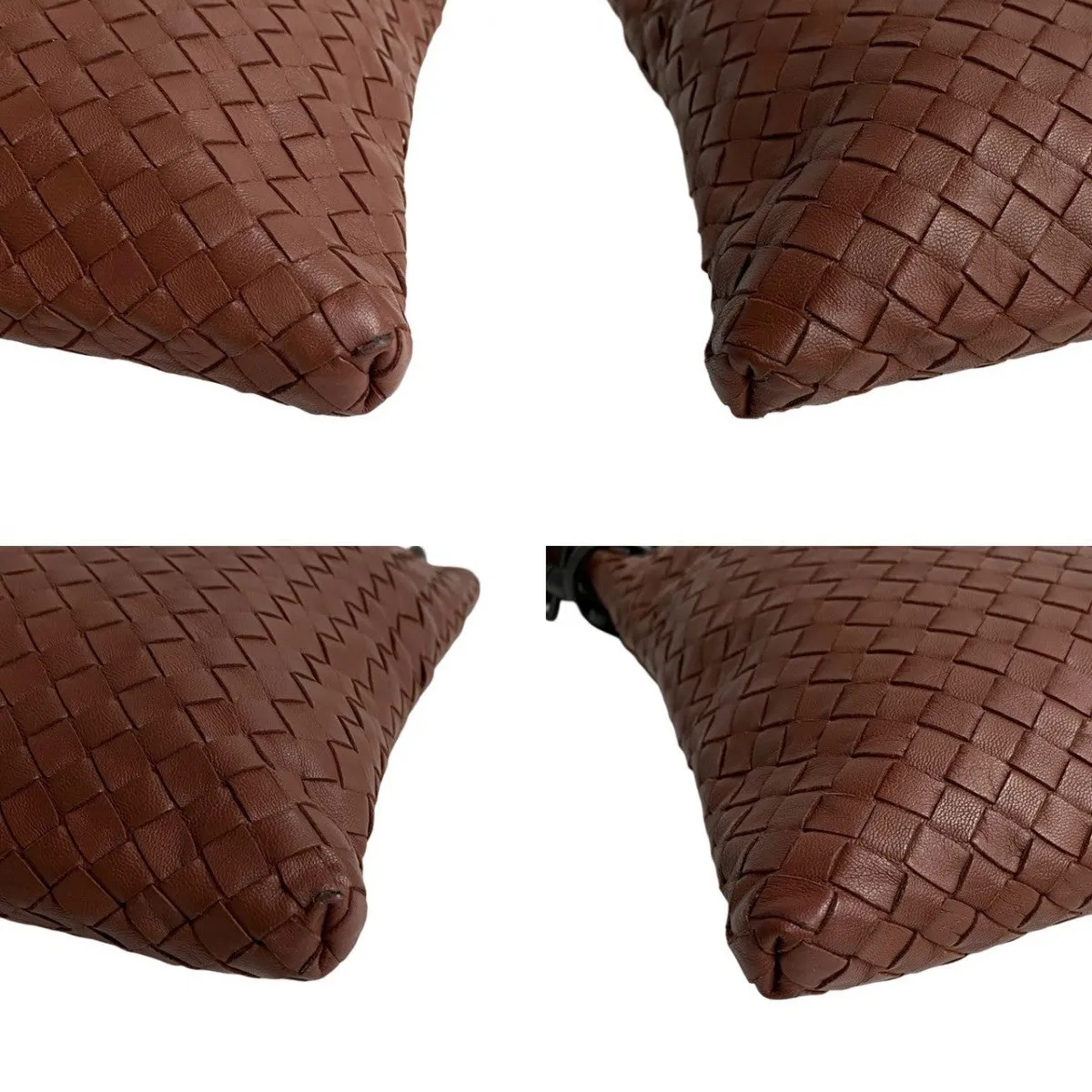 BOTTEGAVENETA Shoulder Bag leather Brown INTRECCIATO Women Used