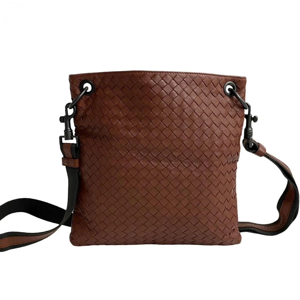 BOTTEGAVENETA Shoulder Bag leather Brown INTRECCIATO Women Used