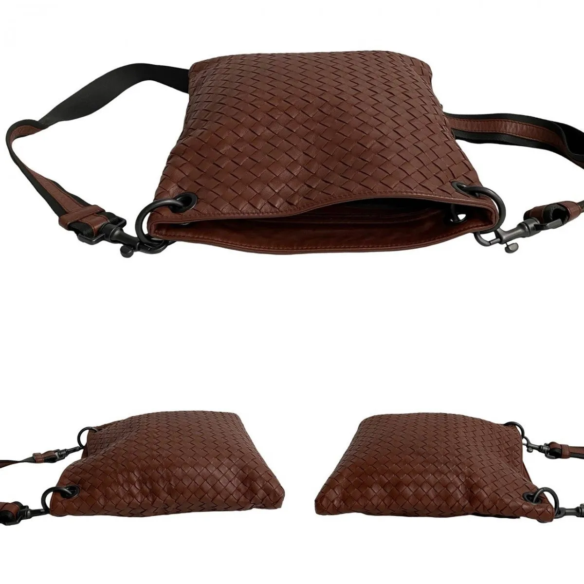 BOTTEGAVENETA Shoulder Bag leather Brown INTRECCIATO Women Used
