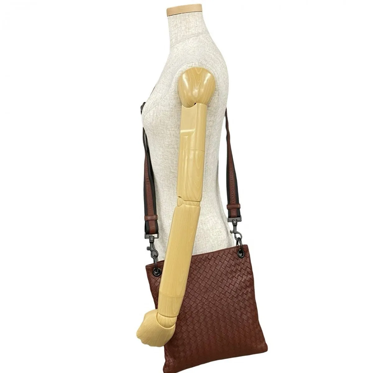 BOTTEGAVENETA Shoulder Bag leather Brown INTRECCIATO Women Used