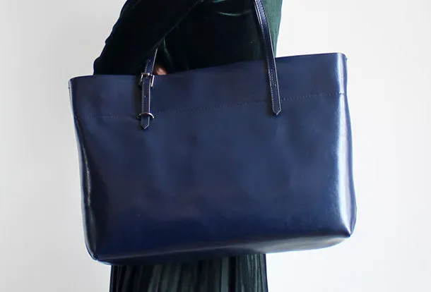 Brown Womens Leather Tote Purse Handbag Shoulder Bag Large Leather Shopper Bag for Women