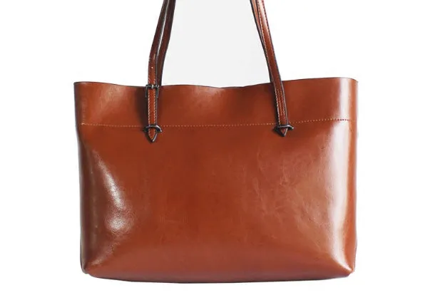 Brown Womens Leather Tote Purse Handbag Shoulder Bag Large Leather Shopper Bag for Women