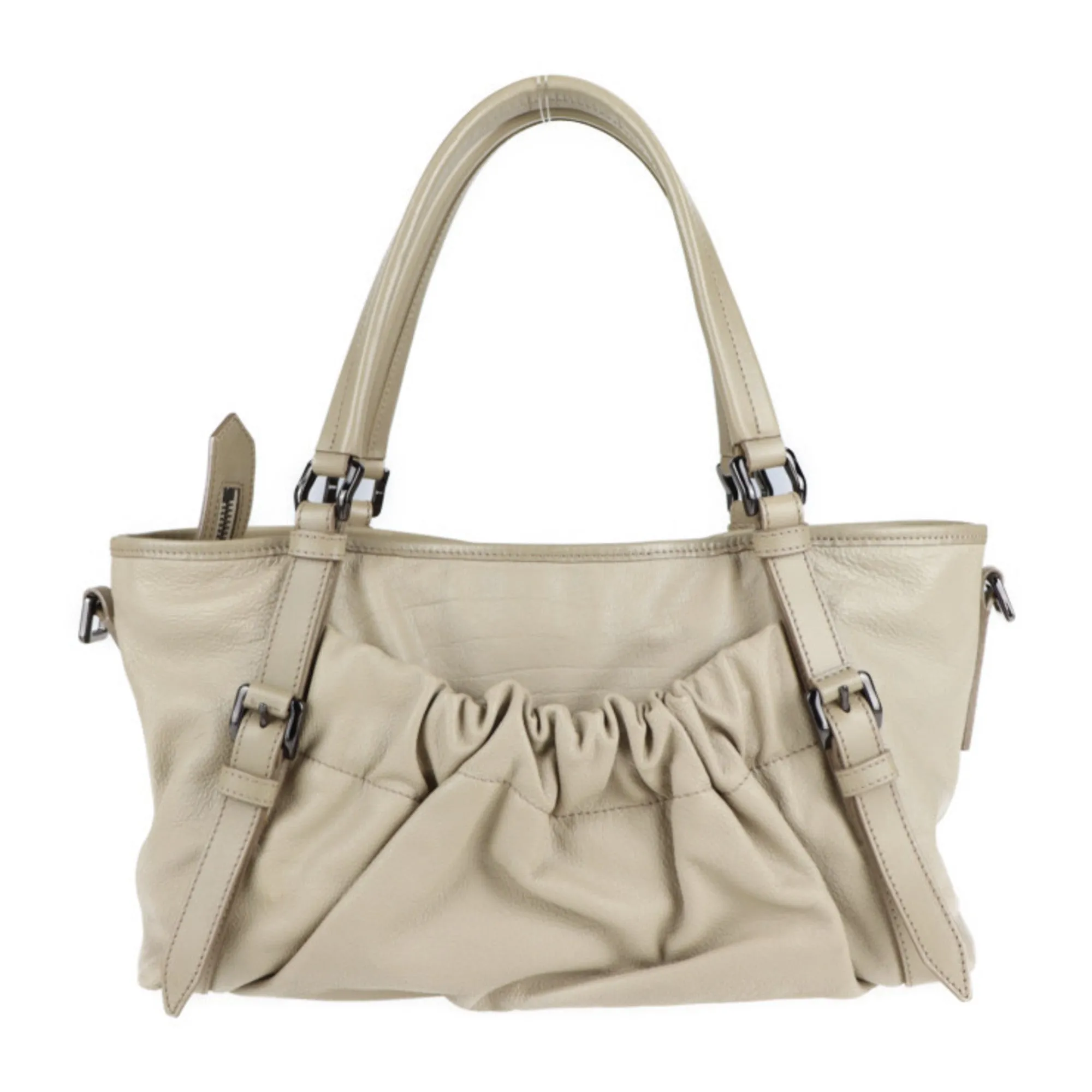 Burberry  Leather Handbag Shopping Bag Shoulder Bag Tote Bag (Pre-Owned)