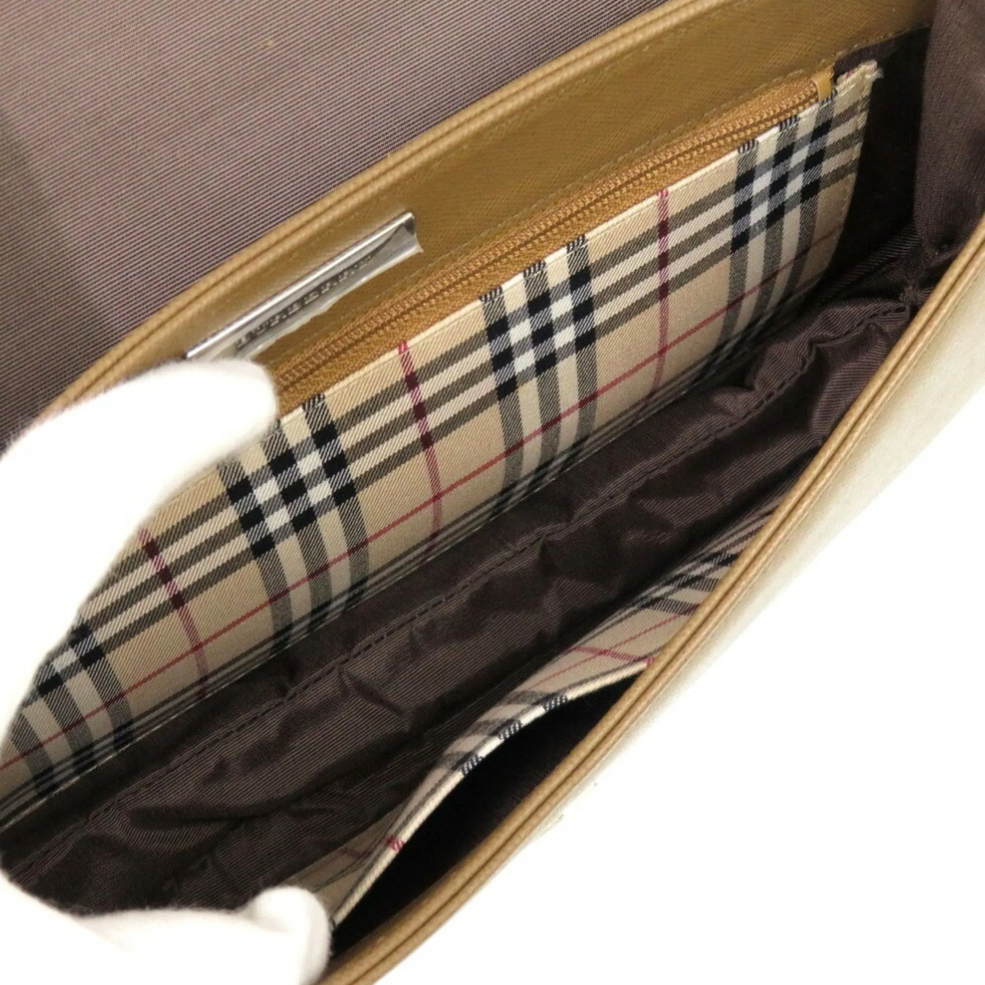 Burberry Leather Shoulder Bag (Pre-Owned)