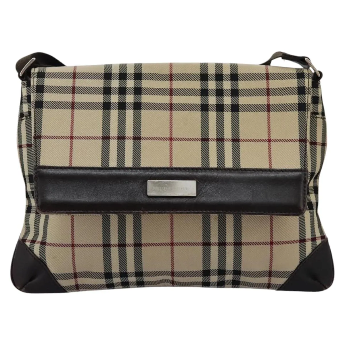 Burberry Nova Check Canvas Shoulder Bag (Pre-Owned)