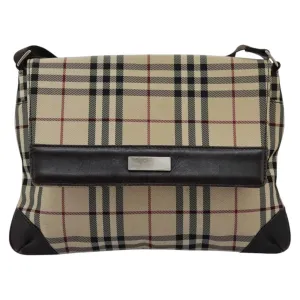 Burberry Nova Check Canvas Shoulder Bag (Pre-Owned)