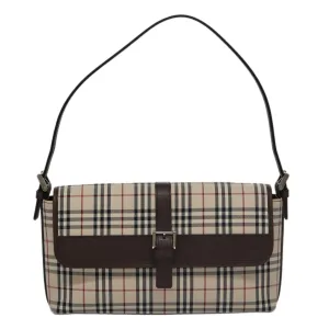 Burberry Nova Check  Canvas Shoulder Bag (Pre-Owned)