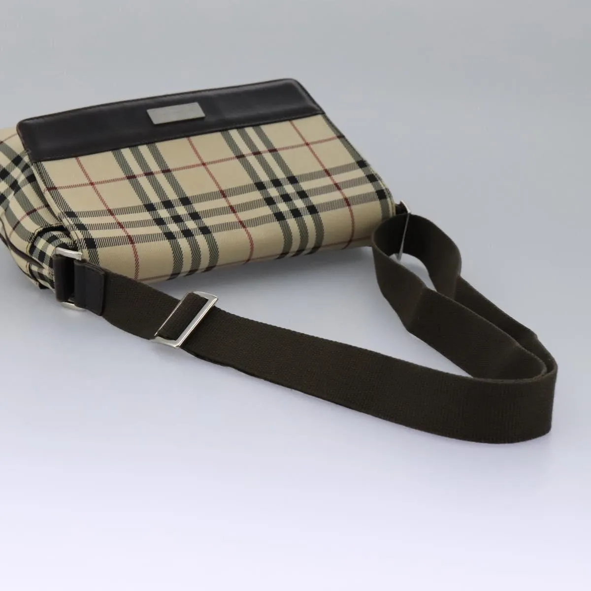 Burberry Nova Check Canvas Shoulder Bag (Pre-Owned)