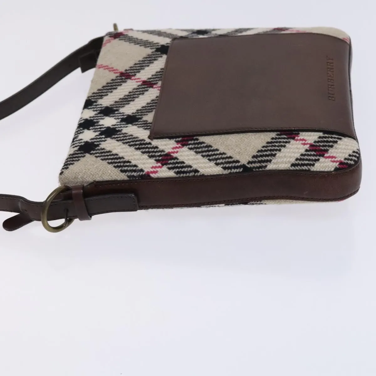 Burberry Nova Check Wool Shoulder Bag (Pre-Owned)