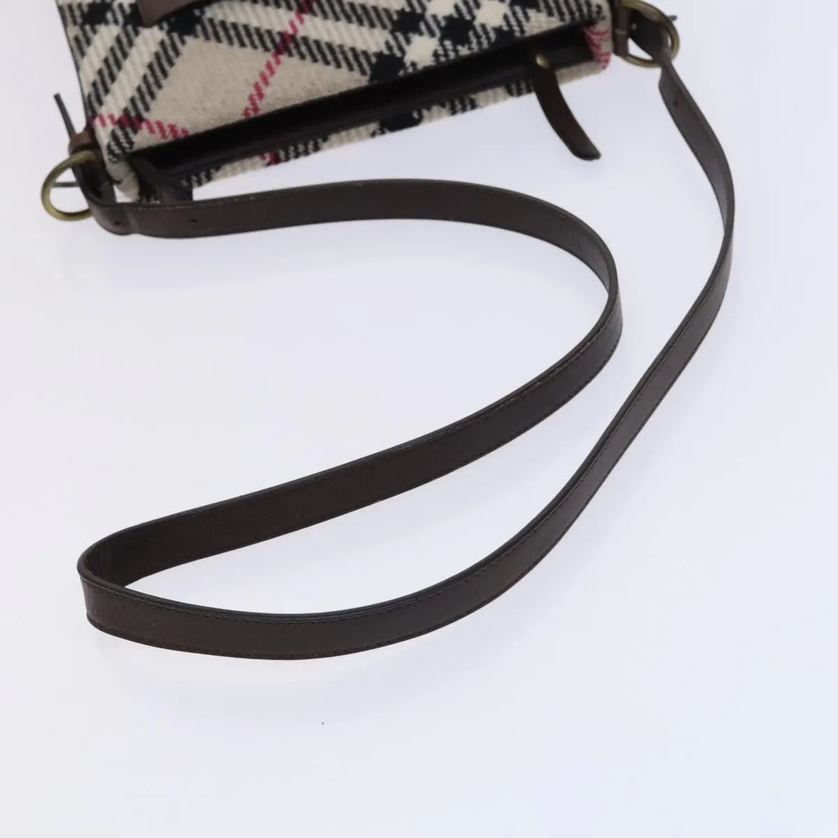 Burberry Nova Check Wool Shoulder Bag (Pre-Owned)