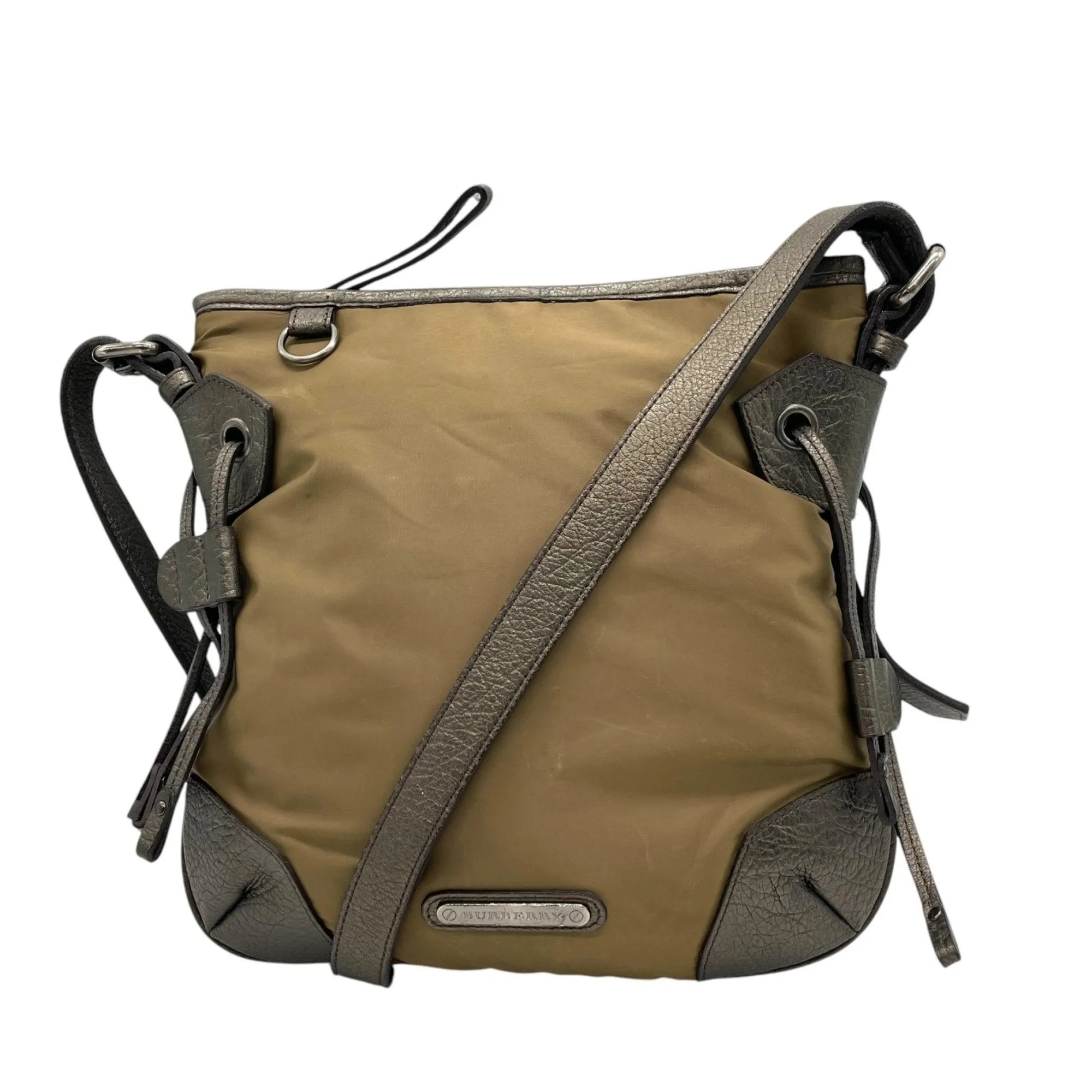 Burberry  Nylon Leather Shoulder Bag (Pre-Owned)