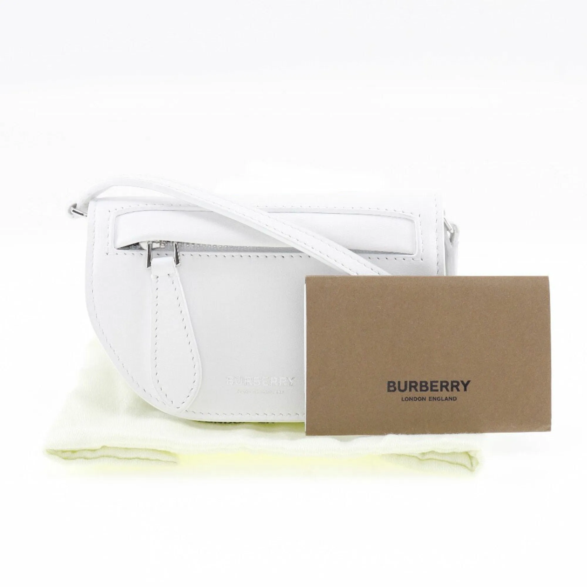 Burberry Olympia  Leather Shoulder Bag (Pre-Owned)
