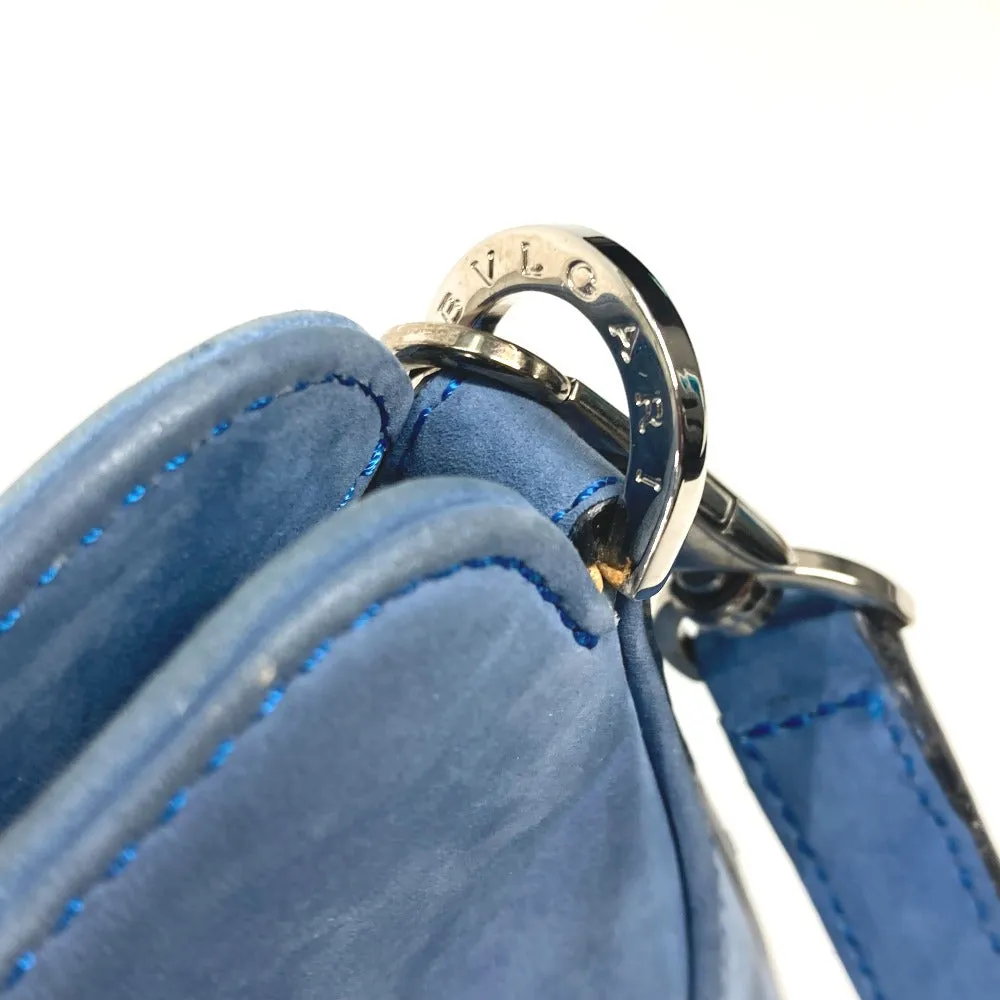 BVLGARI Handbag suede blue Bag Tote Bag Shoulder Bag Decollete Women Used