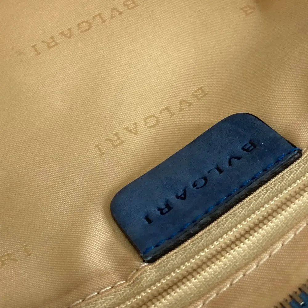 BVLGARI Handbag suede blue Bag Tote Bag Shoulder Bag Decollete Women Used