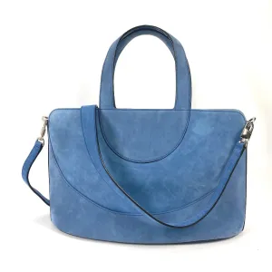 BVLGARI Handbag suede blue Bag Tote Bag Shoulder Bag Decollete Women Used