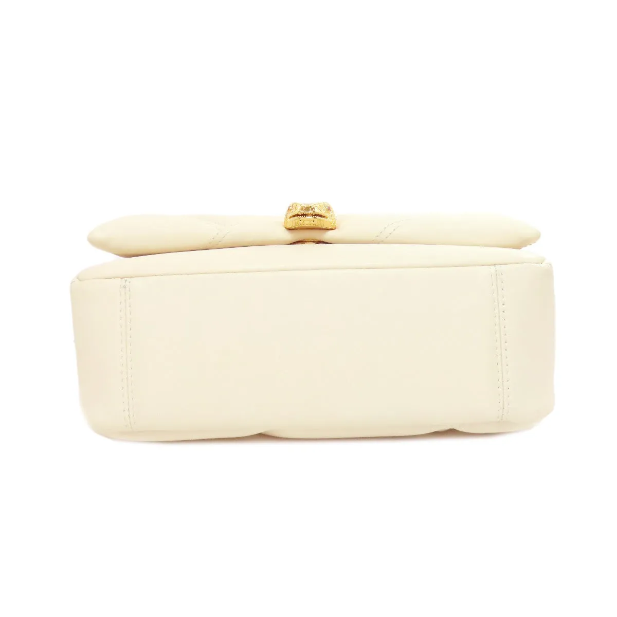 BVLGARI Shoulder Bag Calfskin white Serpenti 2WAY