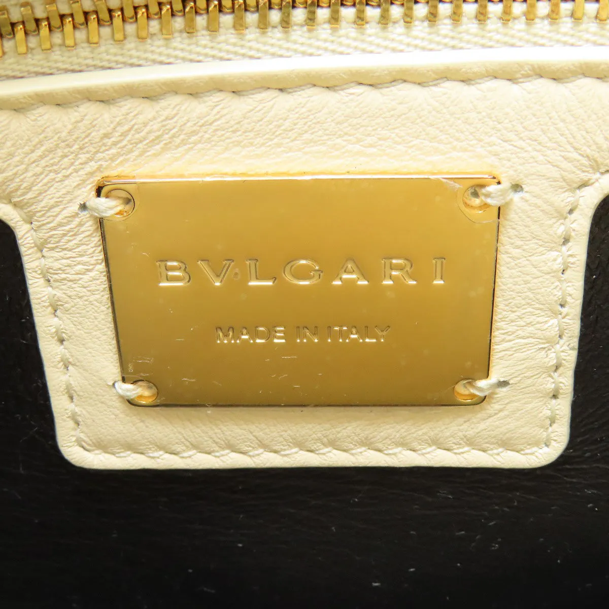 BVLGARI Shoulder Bag Calfskin white Serpenti 2WAY