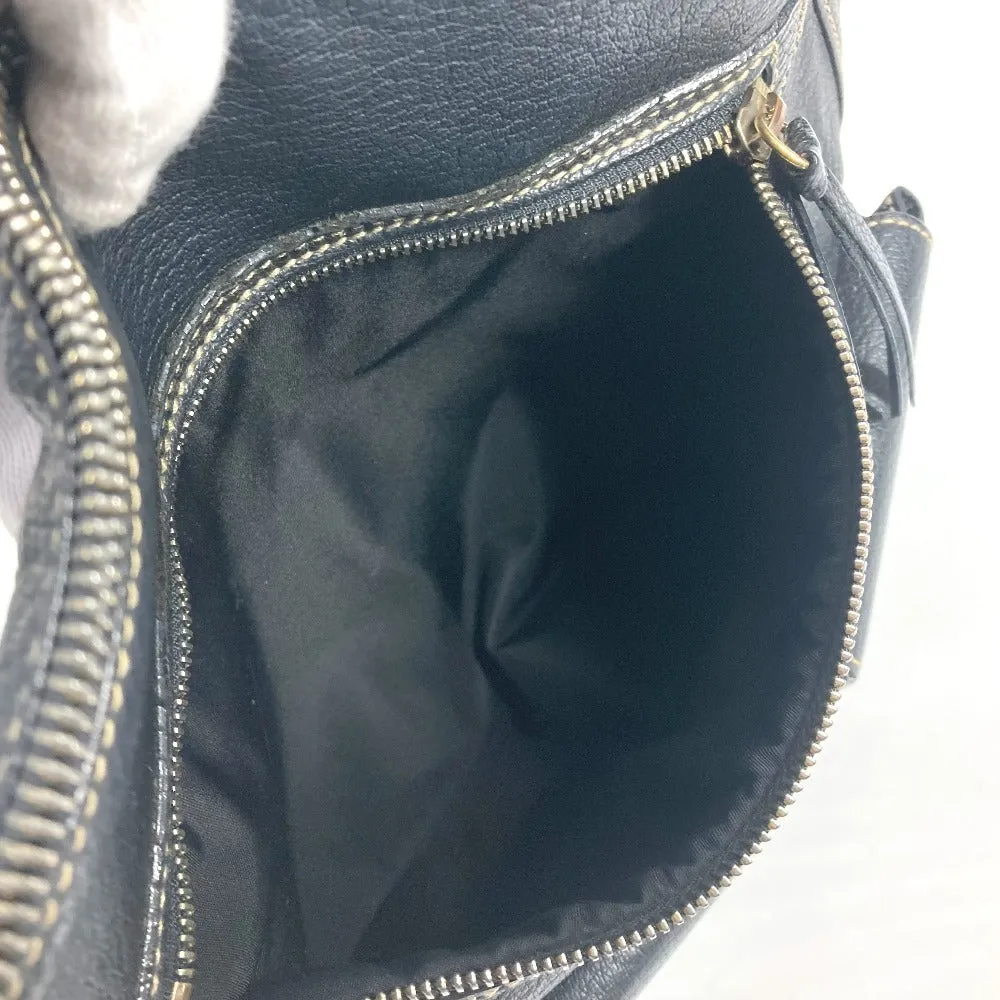 BVLGARI Shoulder Bag leather black logo