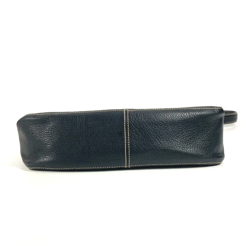 BVLGARI Shoulder Bag leather black logo