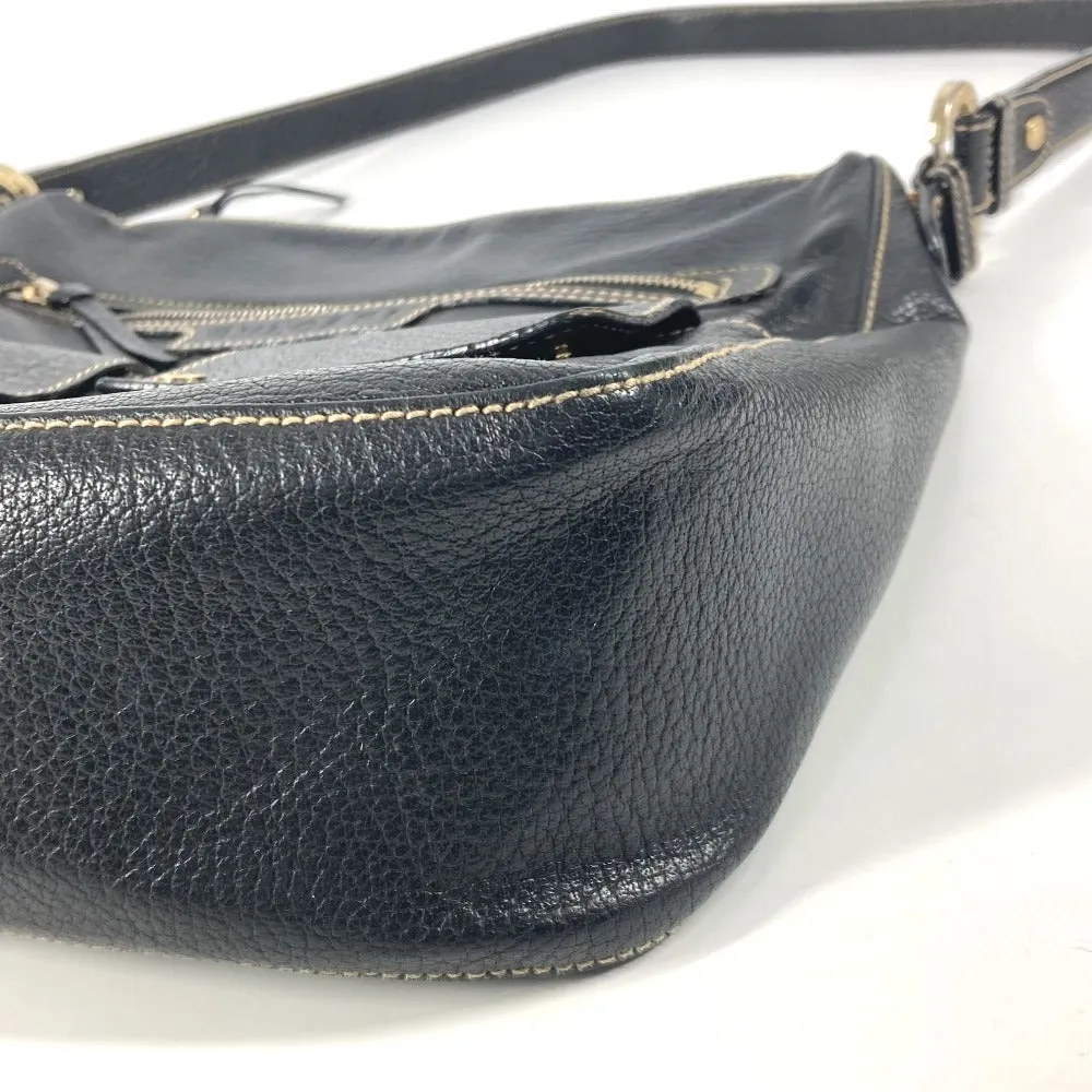 BVLGARI Shoulder Bag leather black logo
