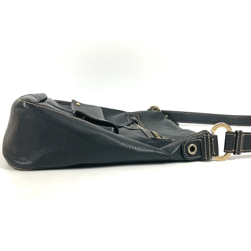 BVLGARI Shoulder Bag leather black logo