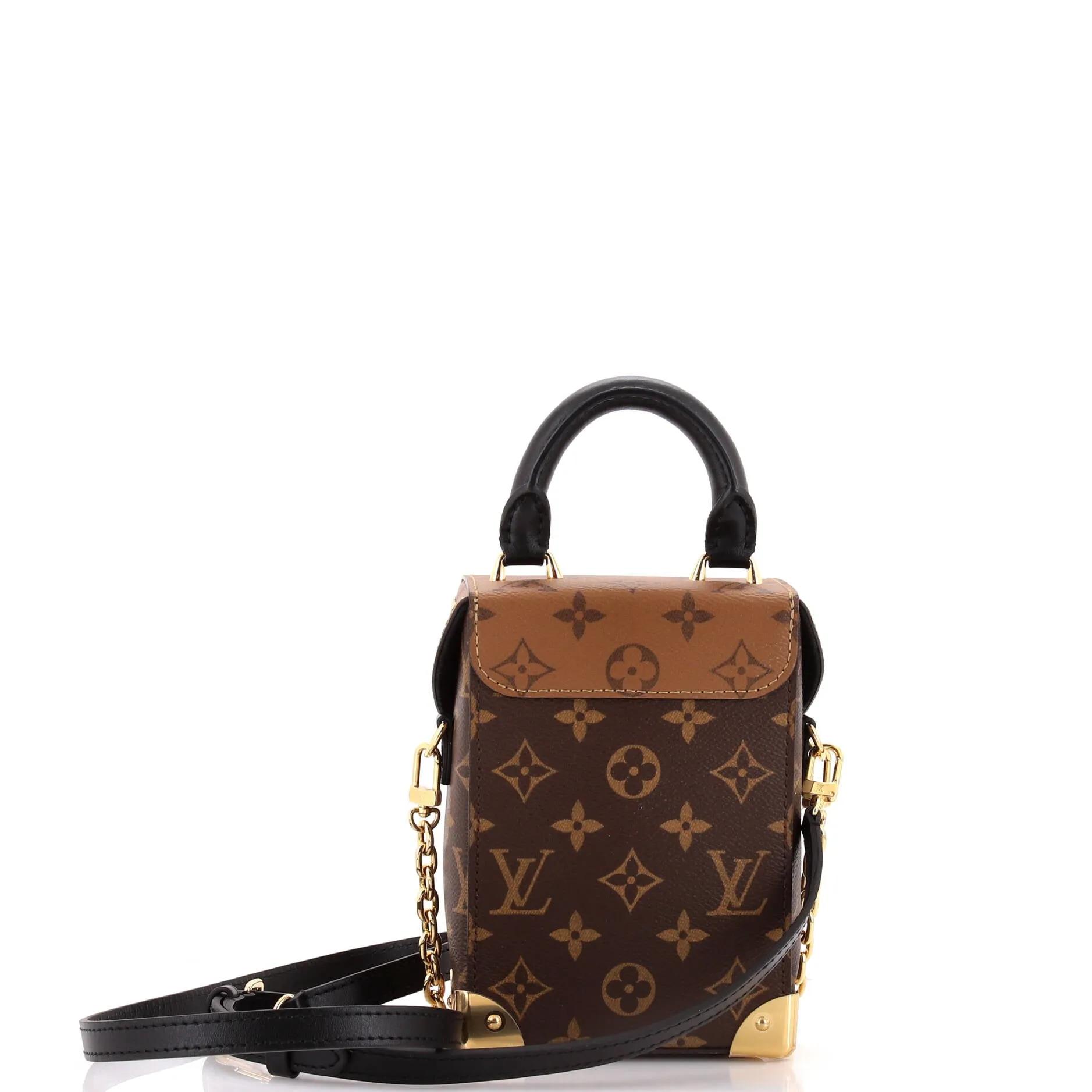 Camera Box NM Handbag Studded Reverse Monogram Canvas