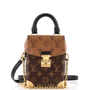 Camera Box NM Handbag Studded Reverse Monogram Canvas
