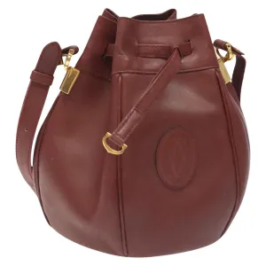 Cartier Leather Shoulder Bag (Pre-Owned)