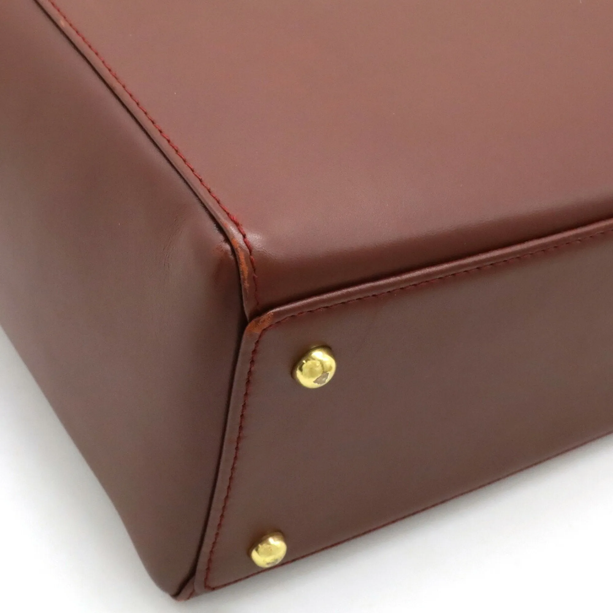 Cartier Leather Shoulder Bag Tote Bag (Pre-Owned)