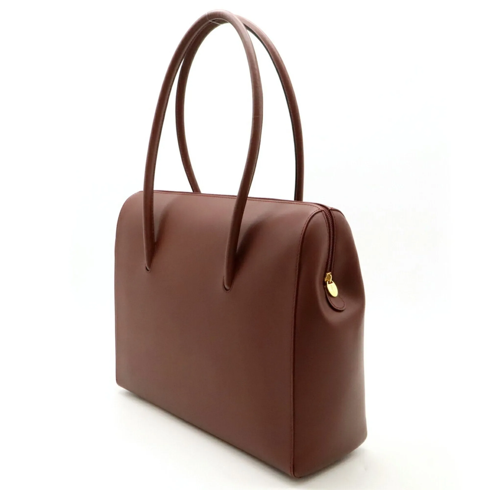 Cartier Leather Shoulder Bag Tote Bag (Pre-Owned)