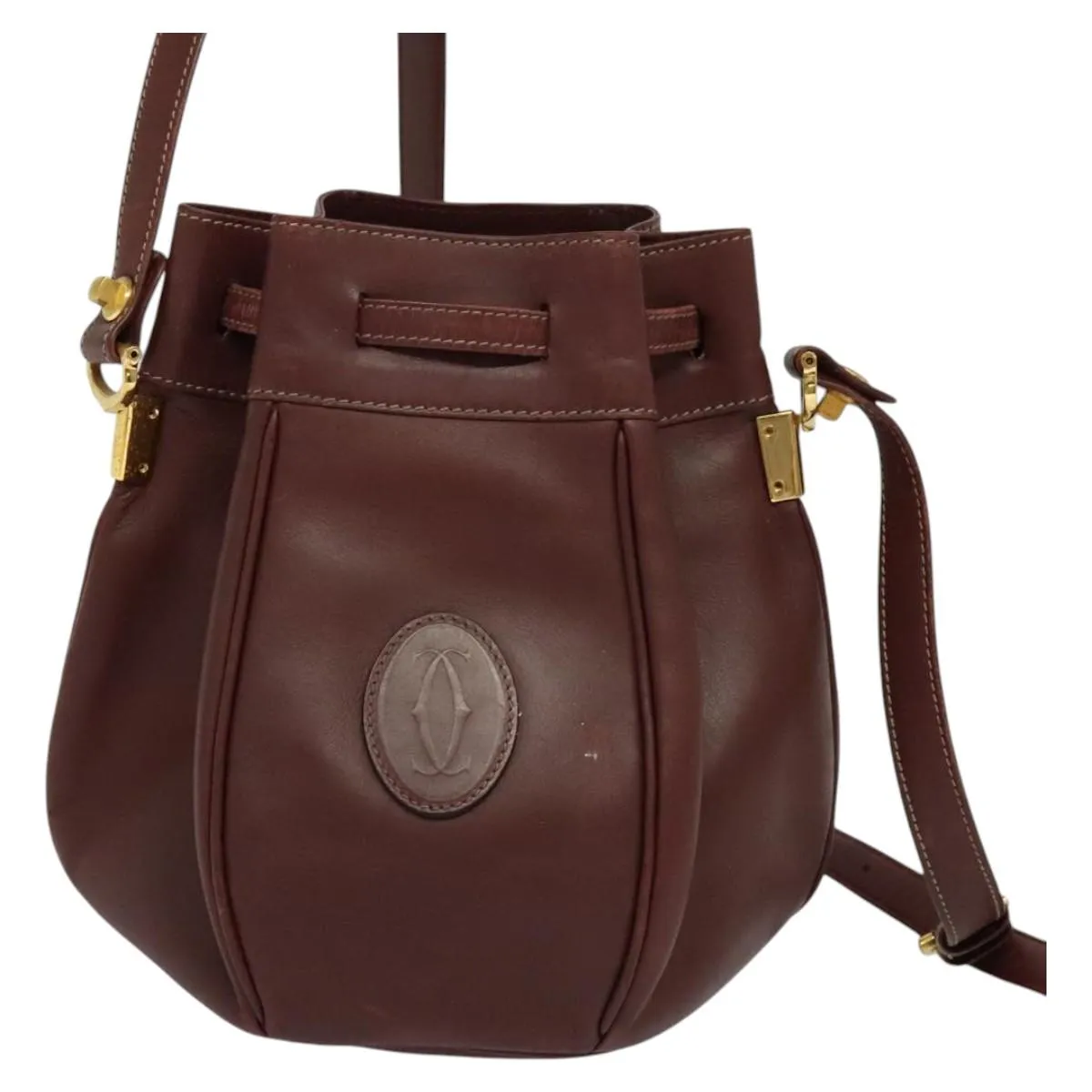 Cartier Must Line Leather Shoulder Bag (Pre-Owned)