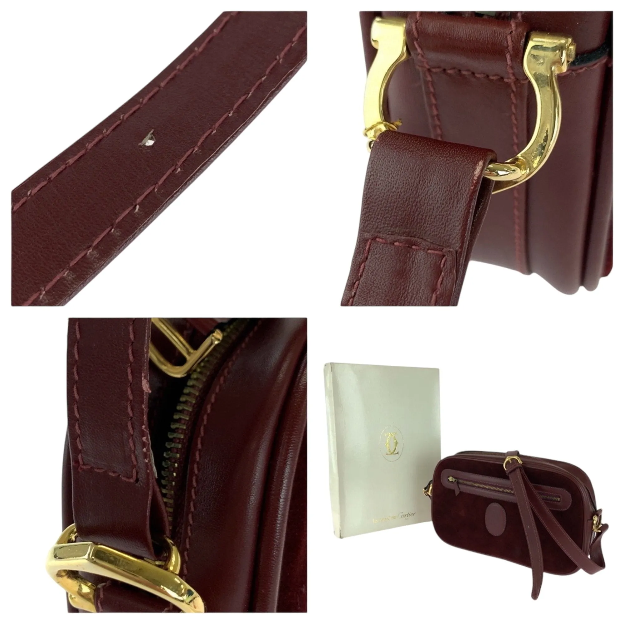 Cartier Suede Pochette Shoulder Bag (Pre-Owned)