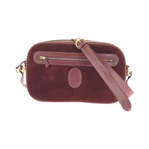 Cartier Suede Pochette Shoulder Bag (Pre-Owned)