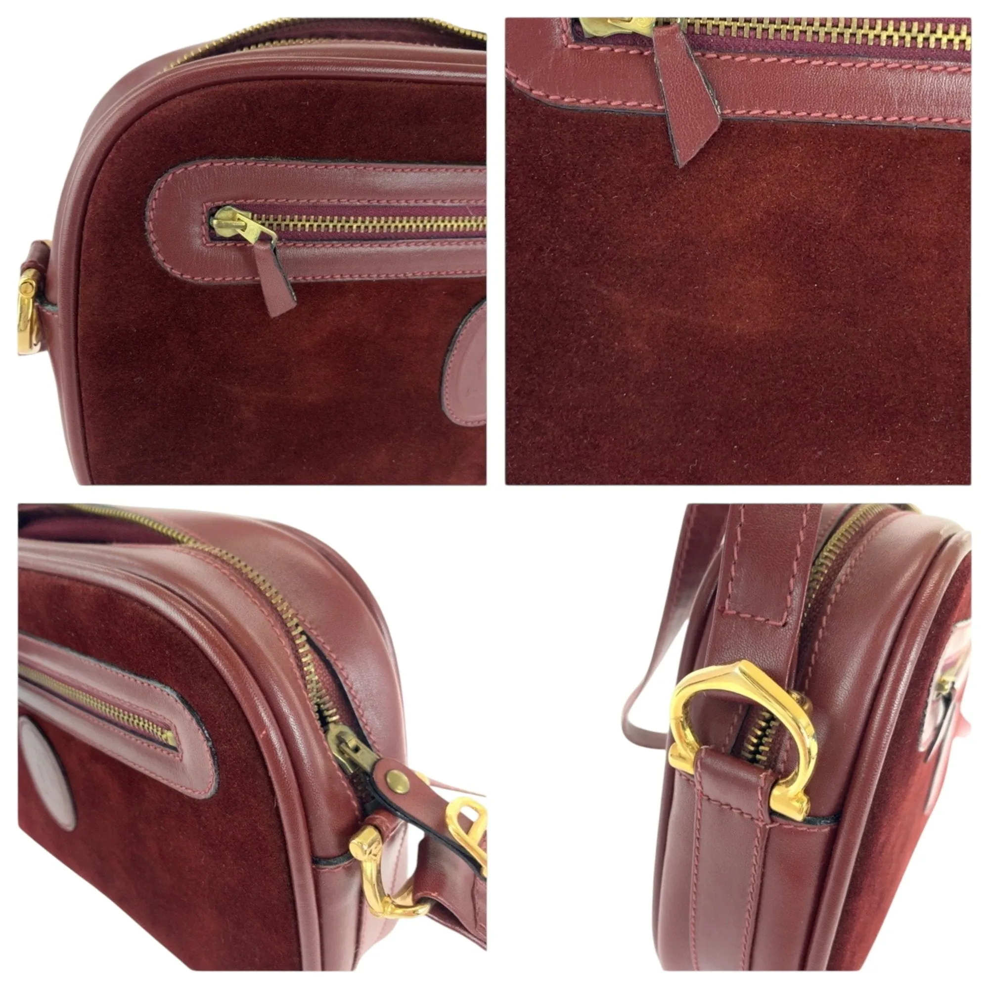 Cartier Suede Pochette Shoulder Bag (Pre-Owned)