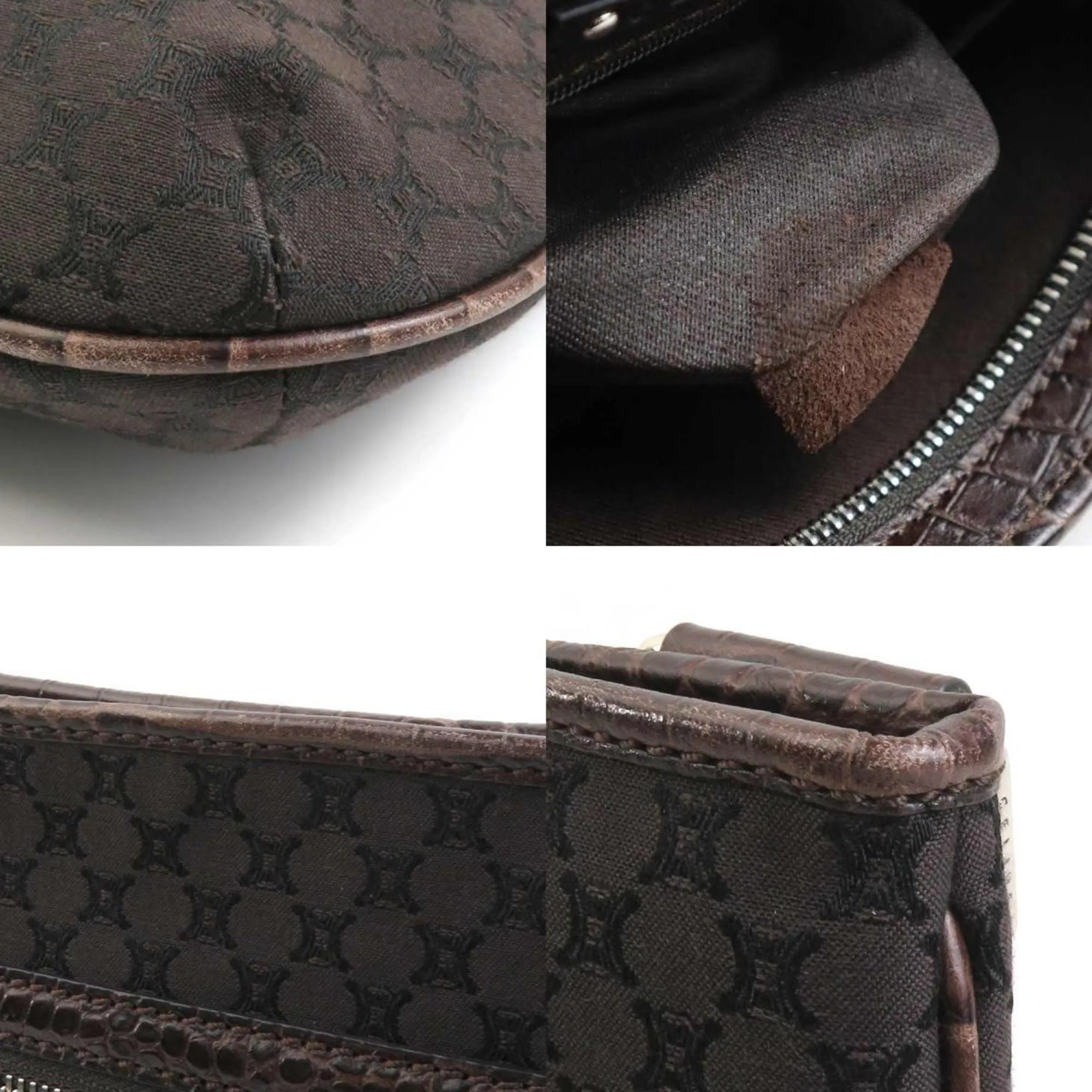 Celine Canvas Leather Shoulder Bag (Pre-Owned)