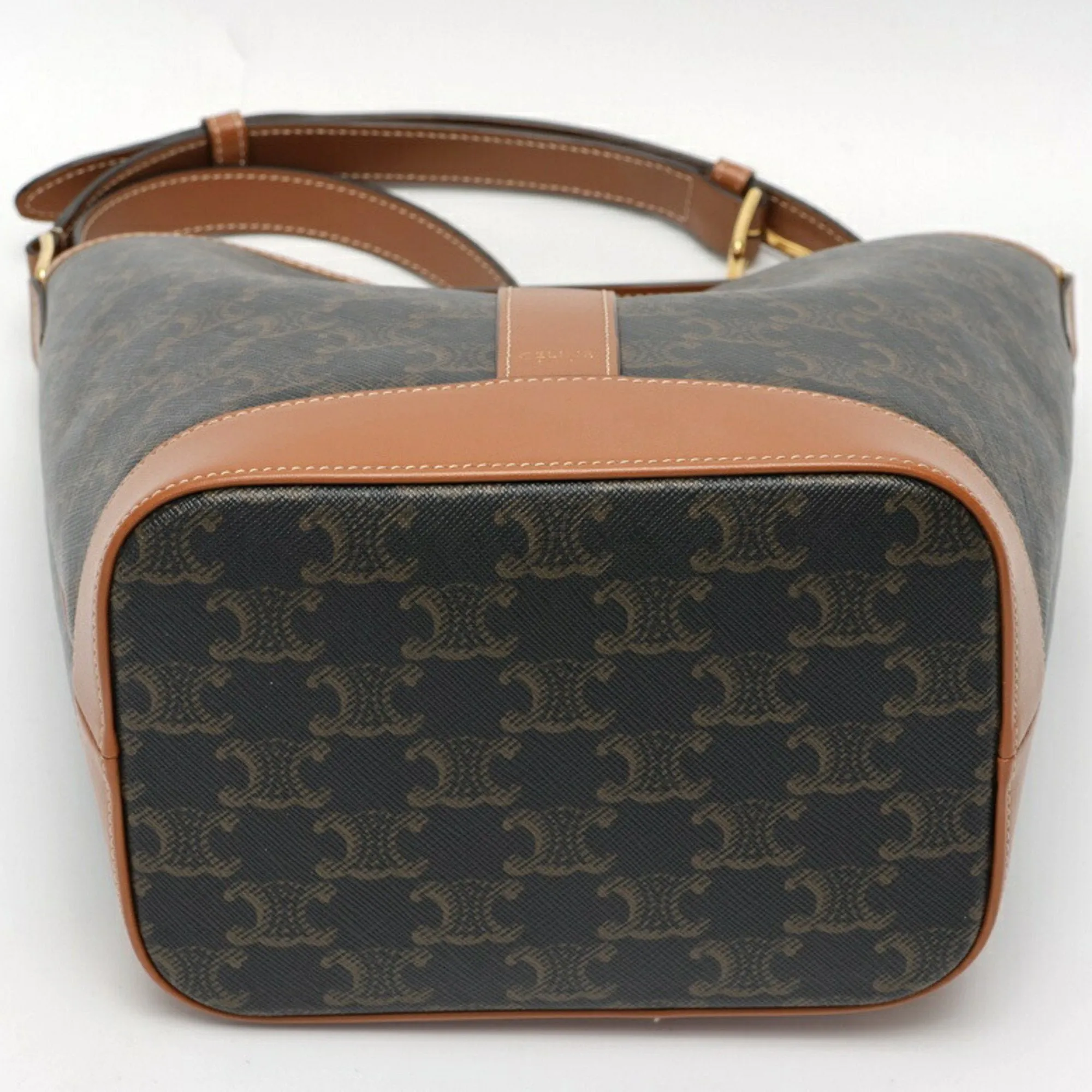 Celine Canvas Leather Shoulder Bag (Pre-Owned)